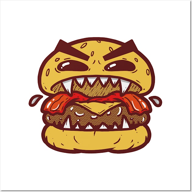 Carnivore Burger Wall Art by wehkid